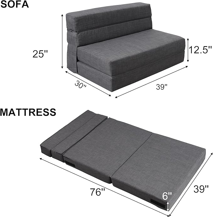 Folding Sleeper Chair Sofa Bed - Image 2