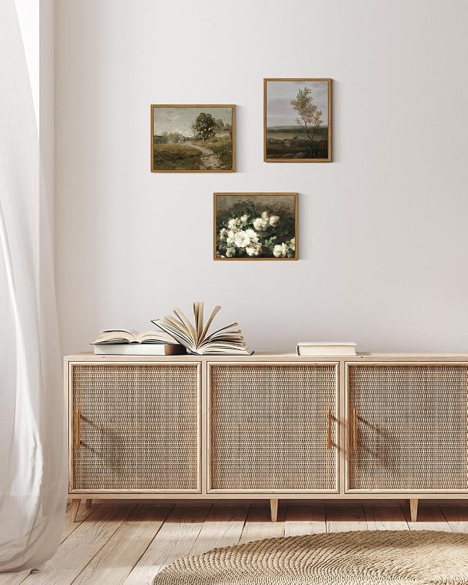 InSimSea Framed Canvas Wall Art Decor, French Countryside Painting, Farmhouse - Image 4