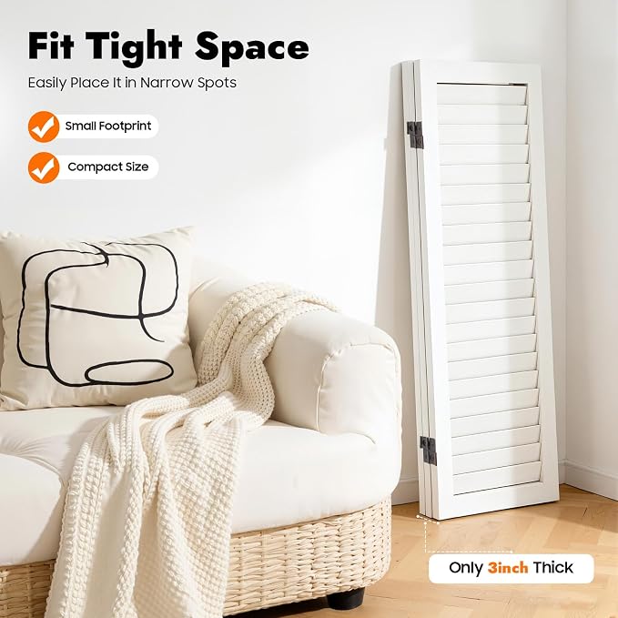 3 Panel Room Divider Short, Short Folding Privacy Screen, Freestanding Privacy - Image 7