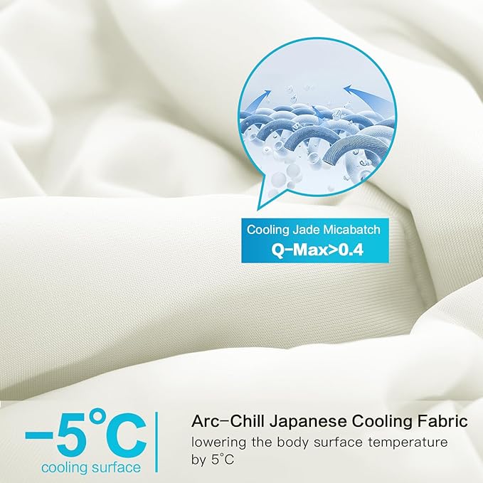 EASELAND Cooling Comforter Twin, Cold Touch Fabric Absorbs Body Heat, Double-Sided Cool Design Soft Fluffy Cooling Blanket for Night Sweats Hot Sleeper (Beige, Twin(68"X90"))