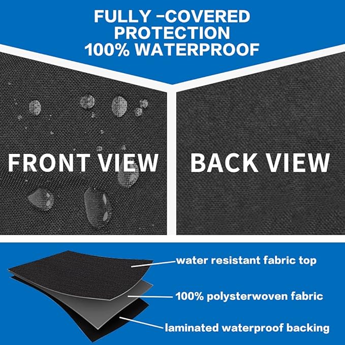Stanbroil Patio Heater Cover, Full Coverage Outdoor Heater Cover with Zipper and Drawstring for Standing Patio Heater (95'' H x 34" D x 18-1/2" Base)