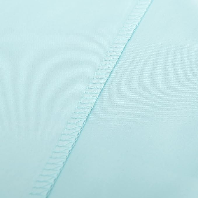 NTBAY Toddler Bedding Set - 4 Piece Soft and Breathable Crib Bedding Set for Boys and Girls, Includes Quilted Comforter, Fitted Sheet, Flat Top Sheet and Envelope Pillowcase, Aqua