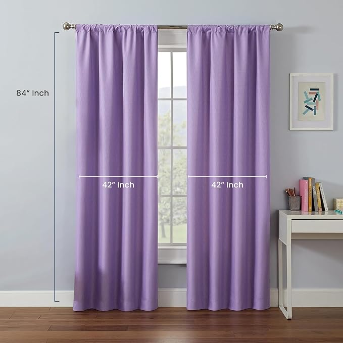 ECLIPSE Kendall Modern Blackout Thermal Rod Pocket Window Curtain - Image 3