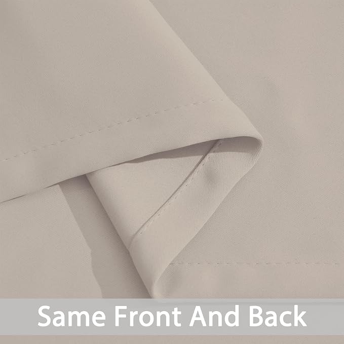 Yakamok Blackout Curtains 38x36 inch Natural Thermal Drapes-Kitchen | 2 panels - Image 5