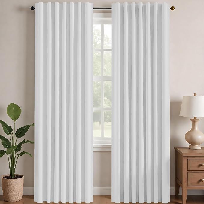 Deconovo Back Tab and Rod Pocket Curtains Blackout Curtains Thermal Insulated by Unknown