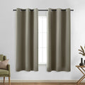 KOUFALL Taupe Short Curtains 45 Inch Length by KOUFALL