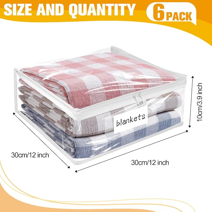 Plastic Storage Bags with Easy-Glide Zipper, Durable Clear Vinyl Zippered - Image 3