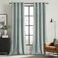 MIULEE Velvet Curtains Misty Blue 52 x 84 Inch Length Set of 2 | Grommet Drapes by MIULEE