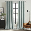 MIULEE Velvet Curtains Misty Blue 52 x 108 Inch Length Set of 2 | Extra Long by MIULEE