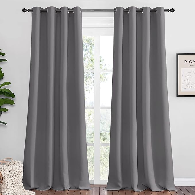 NICETOWN Bedroom Blackout Curtains Panels, 1 Pair, 55 inches by 94 Inch by NICETOWN
