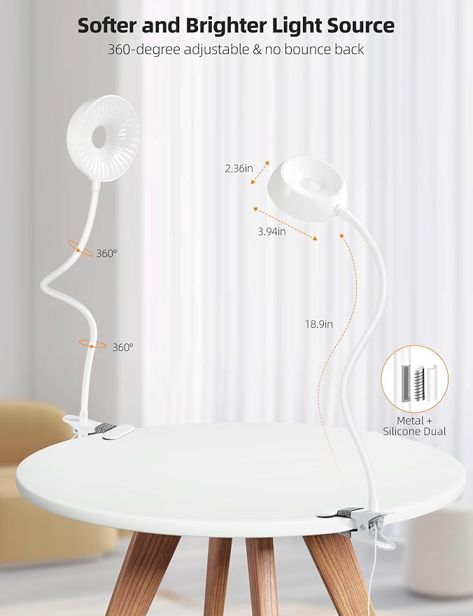 Clip on Light, LED Reading Light - Image 5