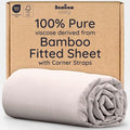 Bambaw 100% Viscose Derived from Bamboo Fitted Sheet Full Size, Cooling Fitted Sheet Full Size, 15’’ Deep Pockets, Ultra Soft Bottom Sheets Only (Sand)