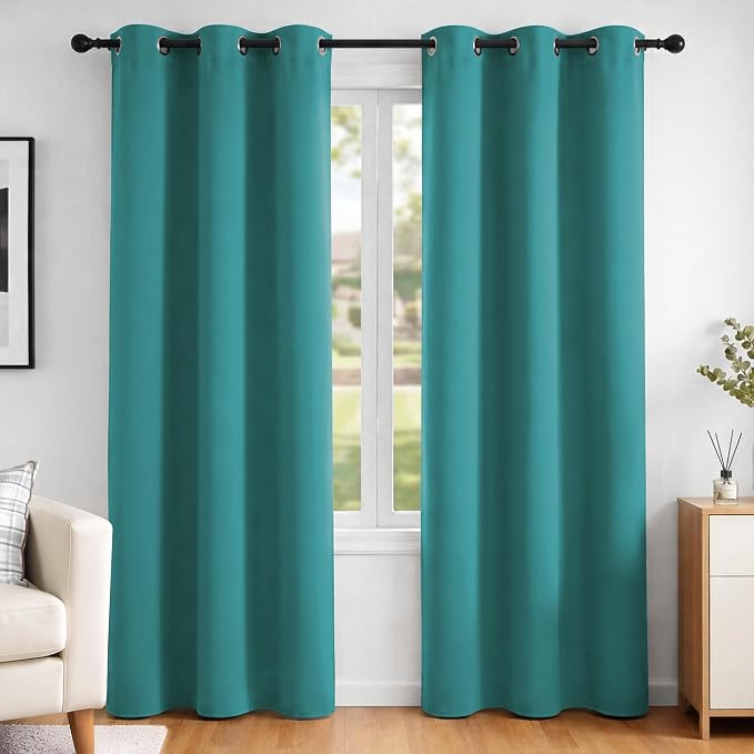 Deconovo Blackout Curtains for Bedroom and Living Room 84 Inches Long | Black by Unknown
