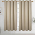 Diraysid Beige Grommet Blackout Curtains by Diraysid%2C+refresh+your+life