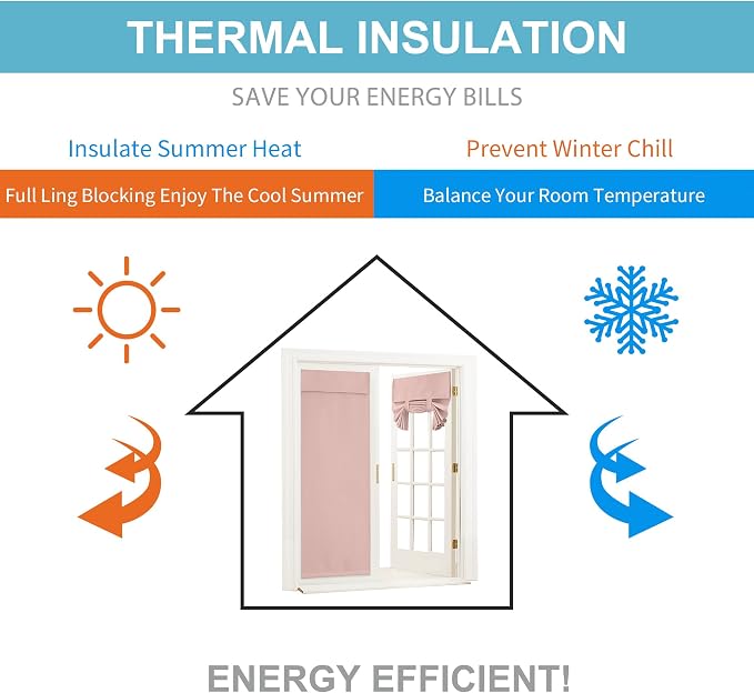 RYB HOME Blackout Door Window Curtains - Image 6