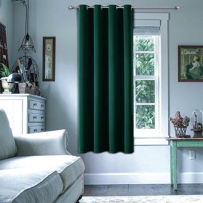 ChrisDowa Blackout Curtains Door Curtain 63 Inch Length Closet Drapes | 52W x by ChrisDowa