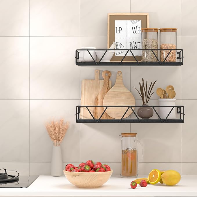 Floating Shelves Set of 3, Wood Wall Shelf, Farmhouse Shelf - Image 2