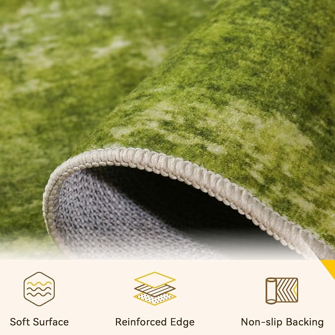 RELEANY Washable 9'x12' Abstract Area Rug - Image 5