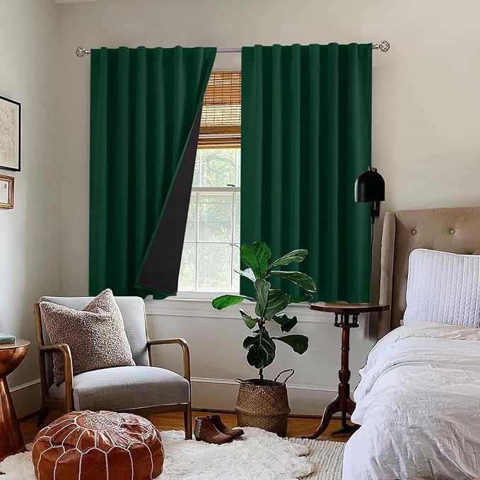 BGment Emerald Blackout Curtains 45 Inch Length - Image 9