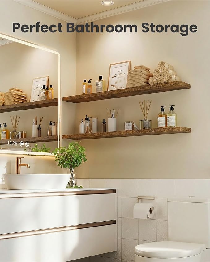 Amada 35.4" Floating Shelves for Wall Decor & Storage, Living Room, 22 lbs - Image 6