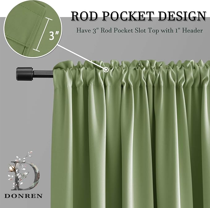 Sage Green Blackout Curtains - Image 4