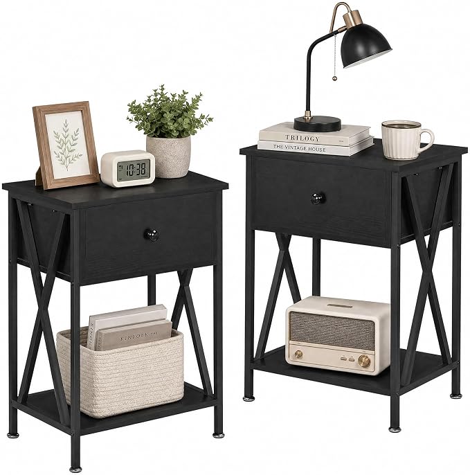 VECELO Nightstands, Modern End Side Tables, Night Stand by VECELO