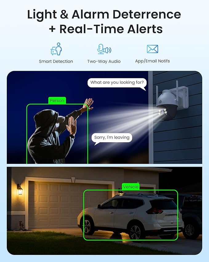 AKINGUAR No WiFi Security Camera with 4G LTE SIM Card, Wireless Outdoor Cellular Security Camera, 2K Color Night Vision, Solar Powered, 360° Live View, PIR Motion Sensor, Pecfect for Farm & RV