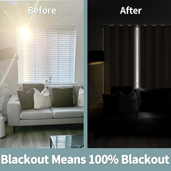 BGment Beige Blackout Curtains for Bedroom - Image 3
