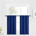 RYB HOME Cafe Blackout Curtains 30 inch Length, Short Window Curtain Tiers | by RYBHOME