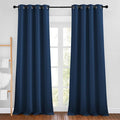 NICETOWN Moroccan Blue Room Darkening Curtains 90 inch Length by NICETOWN