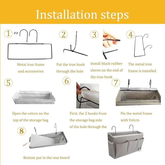 Bedside Caddy/Hanging basket Storage Organizer Bag - Image 6