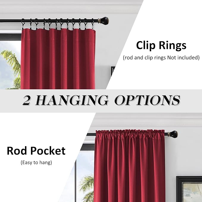 Backdrop 5FT x 8FT Curtains for Parties-Home Decoration Thermal Insulated Rod - Image 3
