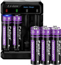 Pallus 1.5v Rechargeable Lithium AA Batteries with Charger - 8 Pack Long Lasting Double A Battery for Blink Camera, High Capacity AA Rechargeable Batteries, Cycles 1600x, Ideal for High-Drain Devices