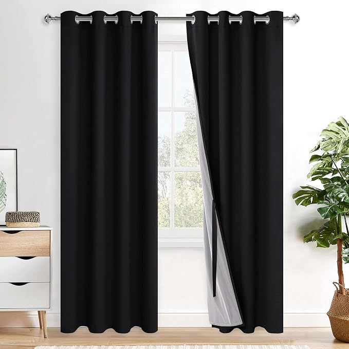 XWZO 100% Blackout Curtains 84 Inches Long by XWZO