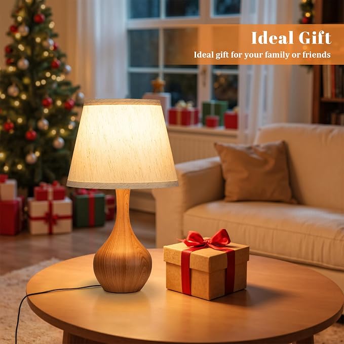 16.1" Touch Table Lamp for Nightstand, Dimmable Small Bedroom Lamp Set of 2 | - Image 4