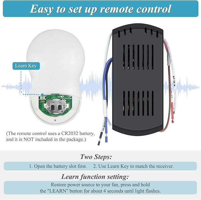 Universal Hunter Ceiling Fan Remote Control Kit, Smart Wi-Fi Control Kit for Hunter Harbor Breeze Hampton Bay, Compatible with Alexa, Google Assistant and Smart Life App, 3-Speed, Light Dimmer