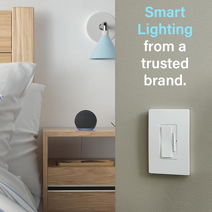 Legrand Radiant® Wi-Fi Matter Smart LED Dimmer, Effortless Setup, Enhanced Compatibility with Apple HomeKit, Google Home, Alexa & SmartThings, Easy Wi-Fi Connectivity with Matter, Pack of 1