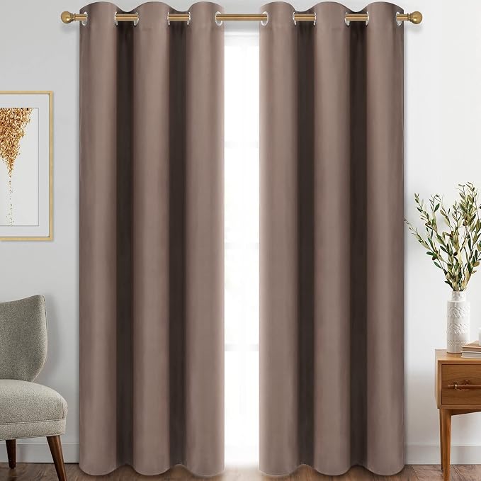 Diraysid Cappuccino Grommet Blackout Curtains by Diraysid%2C+refresh+your+life