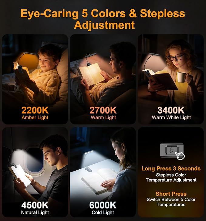 Gritin 2026 Gen 2 Book Light for Reading- 32 Eye Caring Full Spectrum LED | 5 - Image 5