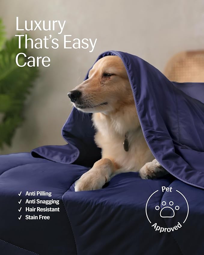 REST® Evercool® Cooling Comforter, King/Cali King, Blanket for Hot Sleepers, All Season Bedding to Keep Cool for Night Sweats, Breathable Lightweight Duvet, 106x90 Inches, Midnight Blue