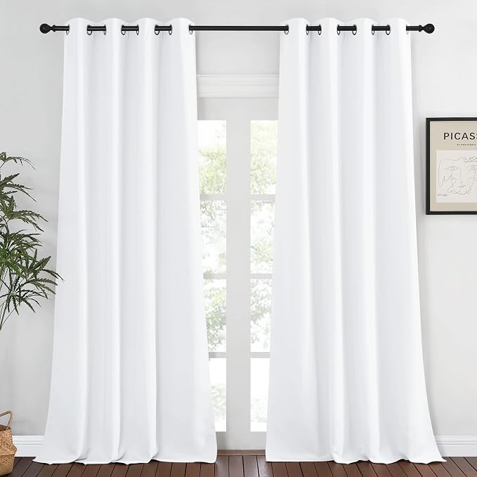 NICETOWN White Room Darkening Curtain 95 inches Long - Image 3