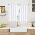 BGment Pure White Curtains 40 Inches Length by BGment