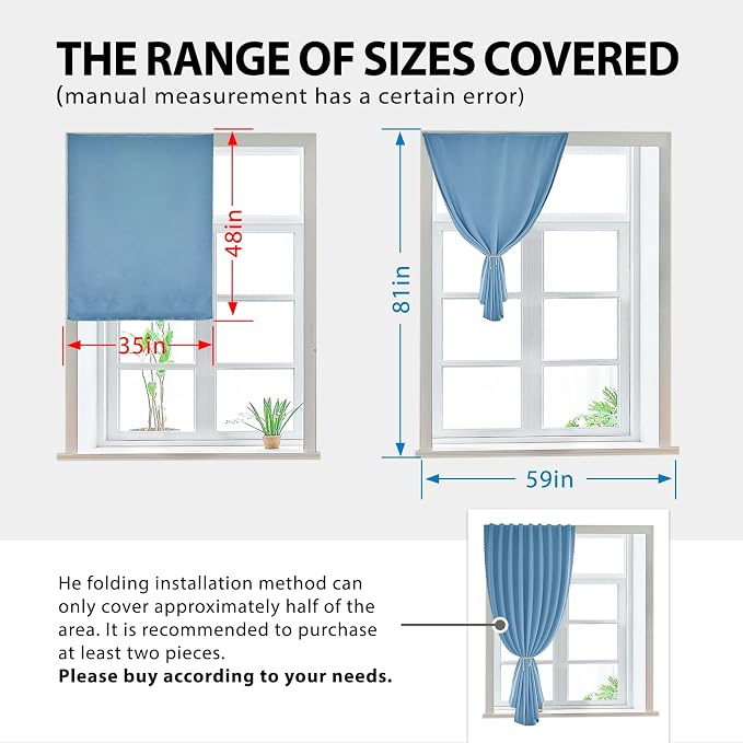 JILRON Magic Tape Stick on Portable Curtains - Image 3