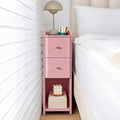 Narrow Nightstand Set of 2, Wooden Small 2 Drawer Nightstand, Slim Side End by FurSchFurniture