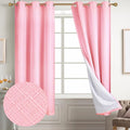 Diraysid 100% Blackout Curtains Pink Linen Curtains by Diraysid%2C+refresh+your+life
