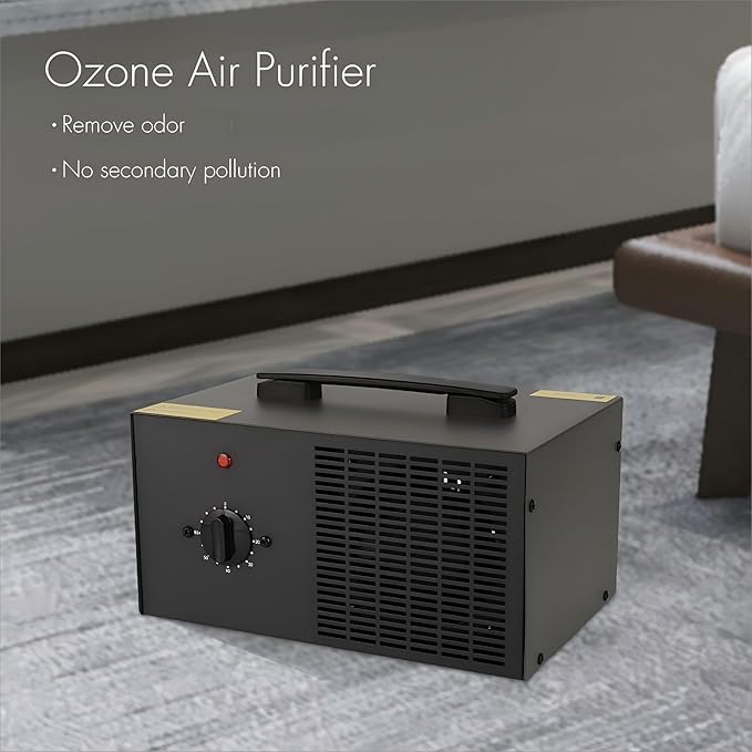Industrial Ozone Machine 16000mg/h High Output Air Cleaner, Removes Odors, for Smoke, 60-Min Timer for Large Spaces, Ideal for Commercial & Home Use