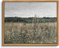 OIQArtOIQ Vintage Framed Wall Art Wildflower Field Meadow Canvas Art Prints by OIQArtOIQ