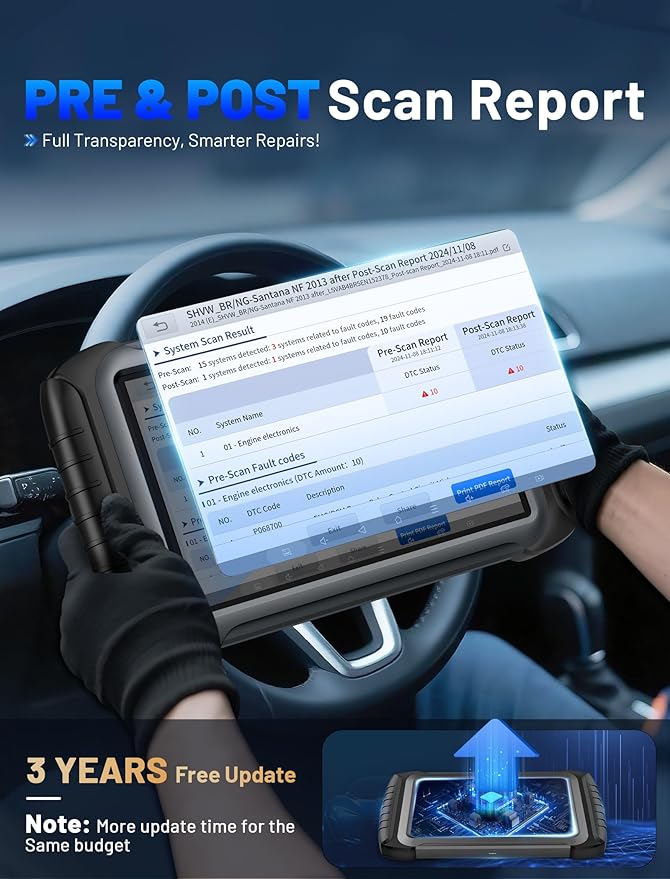XTOOL IP919 PRO Scan Tool, ECU Pr0gramming Car OBD2 Scanner with Topology Mapping, Upgrade of D9S PRO, 51+ Resets, ECU C 0ding, FCA/CAN FD/DoIP, Automotive Bidirectional Scan Tool with 3-Year Updates