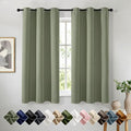 Sage Green Blackout Curtains for Bedroom Living Room W40 x L72 Inch | 72 Inch by Woaboy