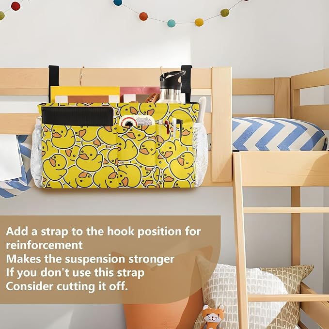 Rubber Ducks tag8 Bedside Caddy Storage Bag Bedside Organizer - Image 6